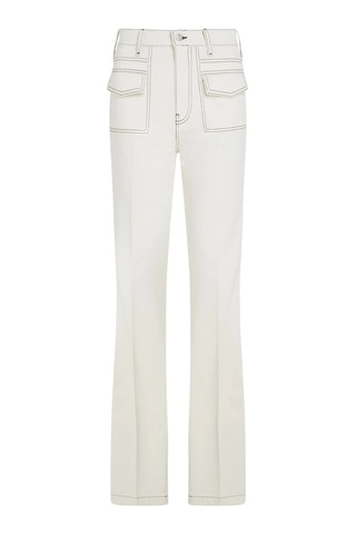 Tommy Hilfiger Relaxed Bootcut Hw C, Ybl Beyaz Kadın Jean Pantolon