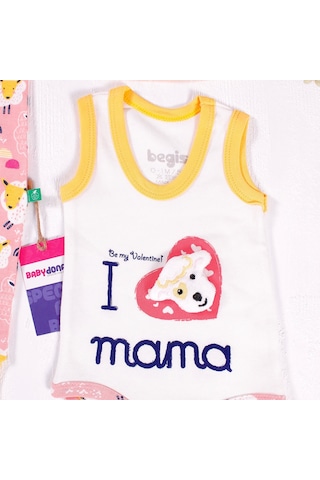 Yeni Doğan 3-6 Ay Kuzu Figürlü Şapkalı 3'lü Bebek Takımı Sarı Sarı