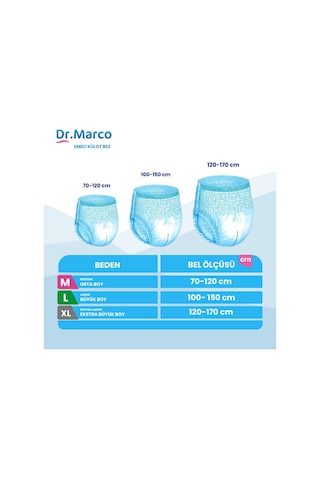 Dr. Marco Yetişkin Emici Külot XL 30'lu