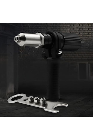 Elektrikli Akülü Perçin Makinesi Perçinleme Aleti Matkap Perçin Adaptörü Aksesuarları