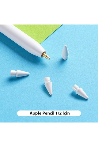 Coofbe Apple Pencil İçin 2 Adet Yedek Uç Apple Pencil 1 Yedek Uç Apple Pencil 2 Yedek Uç 2 Adet