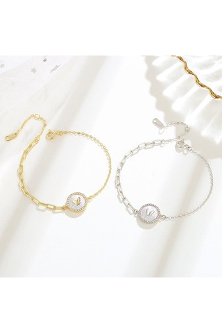 Tancise 925 Ayar Gümüş Zirkon Bilezik Takı Geometrik Boncuk Zincir Bağlantı Bilezikler Kız Arkadaşı Kadınlar İçin Moda Güzel Düğün Hediyesi Altın