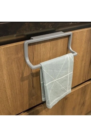 Towel Hanger Dolap Kapağına Asılabilen Havluluk, Havlu Askısı Grı Gri
