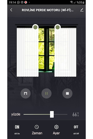 Rovline Akıllı Perde Motoru Rv300 Kornişe Montaj