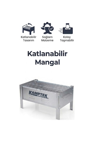 Kolay Taşınabilir Katlanabilir Kamp Doğa Pratik Kullanım Yer Kaplamayan Mangal 40 27 Diğer