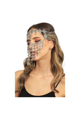 Kadın Antik Gümüş Kaplama Ayarlanabilir El Yapımı Peçe Gümüş