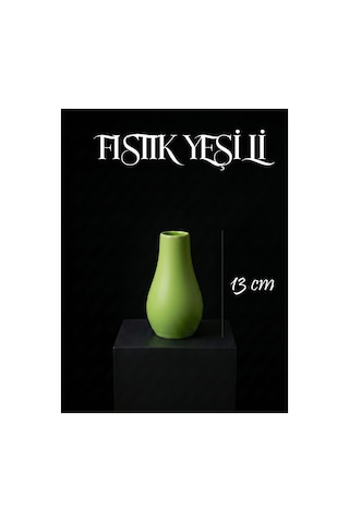 Premium - Kendinden Kokulu - 13cm Boyunda - Dekoratif Kuru Çiçek Vazosu - El Boyaması İşçilik 85490800