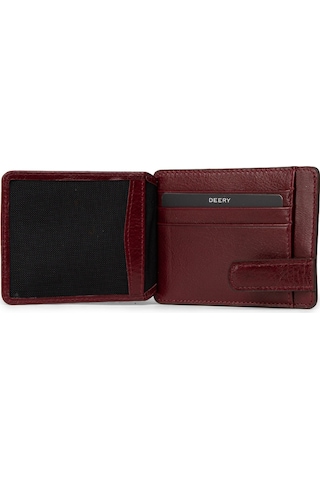 Deery Erkek Hakiki Deri Bordo Yatay Cüzdan - 00521mbrdz01 Bordo