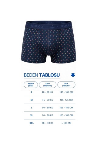 Trendybee Erkek Boxer Renkli Desenli 6'lı Paket Pamuk Penye Kumaş Özel Kutulu Battal Boy Seçenekli Dantelli Dantelli