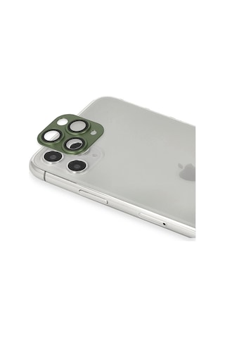 Newface Apple iPhone Uyumlu 11 Pro Max Pers Alüminyum Kamera Lens Semeglbl - 29 - Yeşil