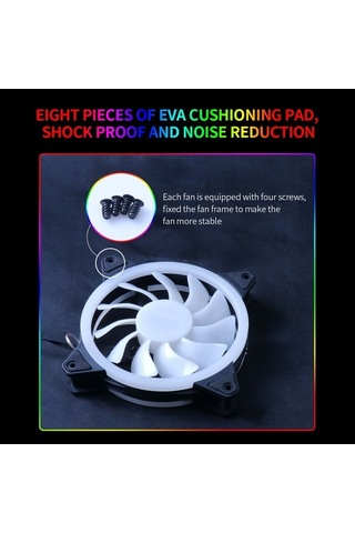 Didadodo 12cm Rgb Pc Soğutma Fanı - 1200 Rpm, Aura Sync Optimizasyonlu Kontrollü, Beyaz, Yüksek Performans Beyaz