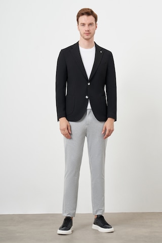 Erkek Siyah Dokuma Slim Fit Torba Cep Mono Yaka Spor Ceket 24ys002010001 Siyah