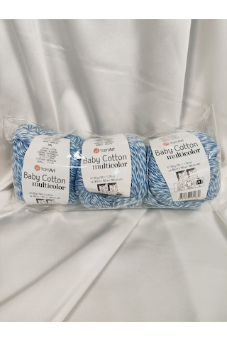 Baby Cotton Multicolor El Örgü İpi 3 Adet - 5201