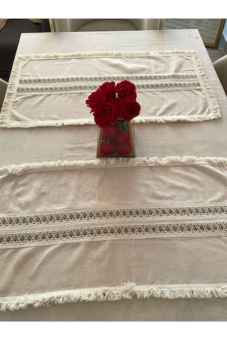 Dnc Home Tekstil Ndchome Ham Keten Krem 2li Vintage Runner 40 X 80 Krem