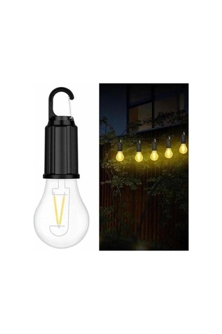 Kargo Şarjlı Dekoratif Kamp Lambası Askılı Ampul Led Işık Type-c Girişli Najmaddin Çok Renkli