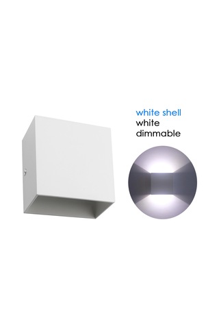 Youmex Led Duvar Lambası - Beyaz, 6w Beyaz Işık, Parlaklık Ayarlı - Oturma Odası, Yatak Odası, Koridor Için Beyaz