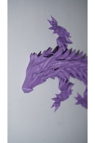 Eklemli Ejderha 3 Renkli 28 Cm - Dekoratif 3d Maket Hediyelik 1,8cm 41665875