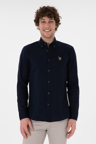 U.S. Polo Assn. U.s. Polo Assn. Pamuk Uzun Kol Slim Fit Gömlek 2082904 Siyah