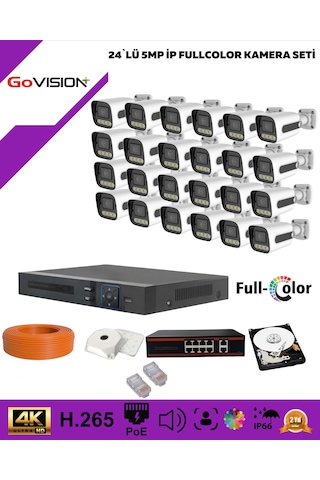 Go Vision 24'lü Güvenlik Ip Kamera Seti - 5mp Kamera