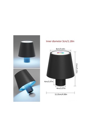 Ruicoo Şarap Şişesi Şeklinde Dokunmatik Rgb Led Lamba - 4000mah Pilli, Taşınabilir Ve Su Geçirmez Kırmızı