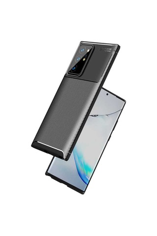 Rba Aksesuar Galaxy Uyumlu Note 20 Ultra Kılıf Rba Negro Silikon Kapak - Siyah Siyah