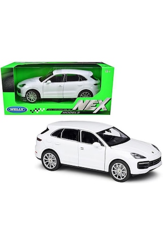 1:24 Ölçek Welly 2018 Porsche Cayenne Turbo Diecast Metal Minyatür Model Araba 15cm