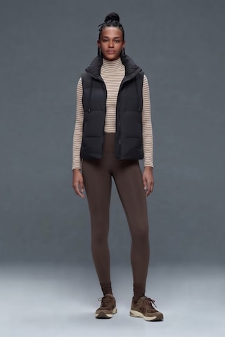 Soft&basic Kadın Dik Yaka Fermuarlı Cepli Şişme Yelek Mevsimlik Kısa Dolgulu Spor Yelek Sb-0089 Siyah