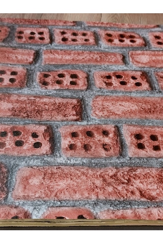 Kiremit/taş Desenli 3 Boyutlu Hava Alabilen Silinebilir Duvar Kağıdı 5 M² Diğer
