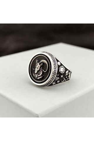 Fkgümüş 925 Ayar Gümüş Koç Burcu Yüzük