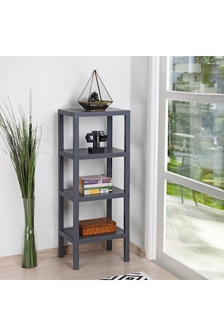 Mithra Life 4 Katlı Plastik Gri Banyo Mutfak Rafı Mıt1051 Gri