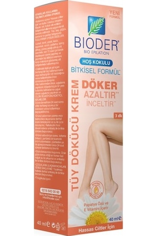 Bioder Hassas Ciltler İçin Papatya Özlü Ve E Vitaminli Tüy Dökücü Krem 40 Ml Tüy Azaltıcı Ve Nemlendirici Etki