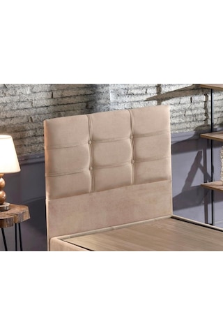 Nironyatak Polo Tek Kişilik Yatak Başlığı - 90 Cm Sütlü Kahve Kumaş Başlık