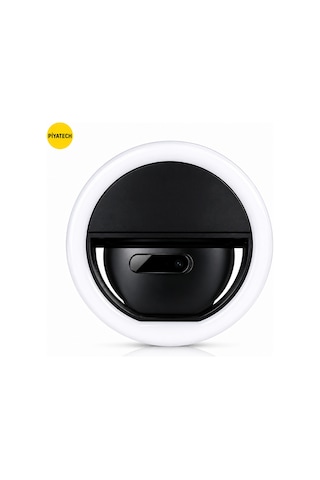 Rk-12 Telefon Uyumlu Taşınabilir Şarj Edilebilir Selfie Ring Light Mandal Tipi Yuvarlak Fotoğraf Ve Video Işığı