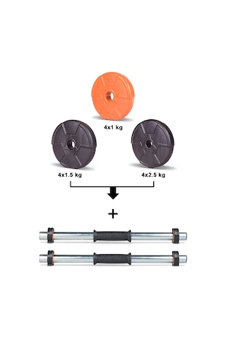 Ecgspor 21 Kg Dambıl Seti Turuncu Siyah