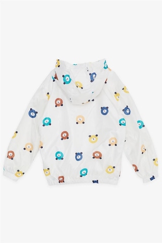 Breeze Girls & Boys Erkek Çocuk Yağmurluk Sevimli Ayıcık Desenli 1-5 Yaş, Beyaz