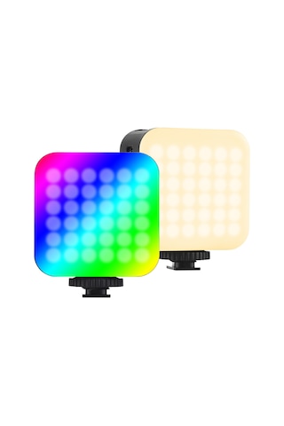 Andoer D02 Çift Taraflı Cep Rgb Video Led Dolgu Işığı Siyah Siyah