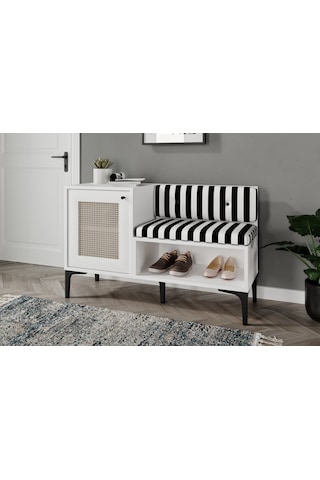 Trio White Tarz Ayakkabılık %100mdf Beyaz