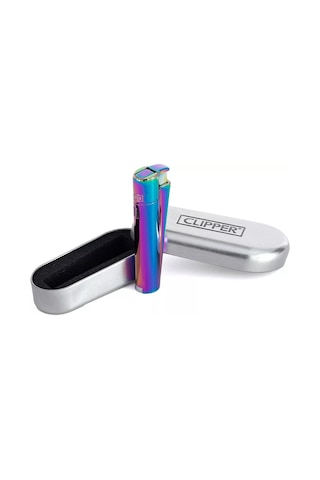 Clipper Özel Kutusunda Rüzgardan Etkilenmez Jet Alev Metal Çakmak - Icy