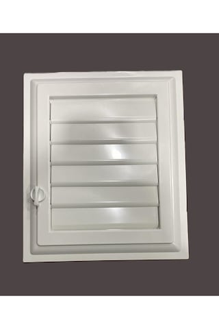 Menfez Plastik Banyo Wc Havalandırma Menfezi Yüzeysel Hareketli Panjur 35x35 Cm Ayarlı Plastik