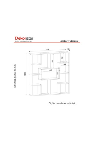 Dekorister Optimist Kitaplık Beyaz
