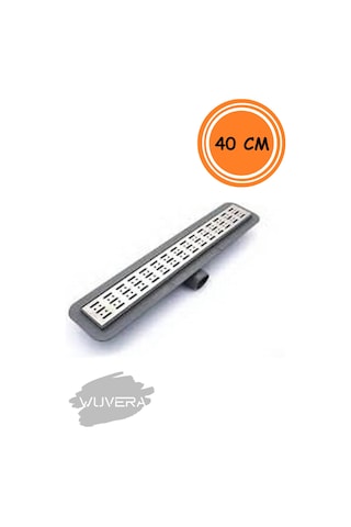 Wuvera 40 Cm Duş Kanalı Yer Sifonu Gider Krom - Wuvera