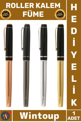 Kalem Lüks Ofis Hediyelik Tasarım Metal Akıcı Yazım Ergonomik Şık Kaliteli Roller Kalem Füme Çok Renkli