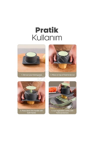 Tilbe Home Vegetable Cutter Pro Rende Sebze Doğrayıcı Dilimleyici Hazneli Soğan Küp Kesici Dicer Ren Renkli