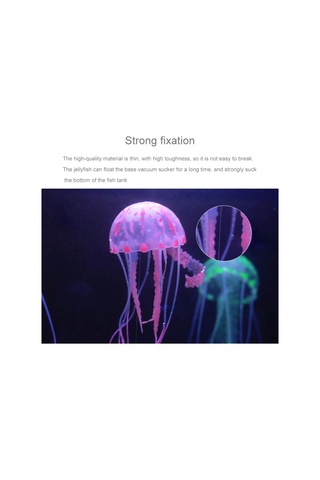 Sones Akvaryum Ürünleri Dekorasyon Silikon Simülasyon Floresan Vantuzlu Denizanası, Boyut: 8 20cm Yeşil