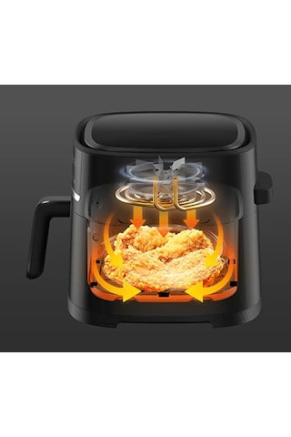 Xiaomi Air Fryer 6 LT Fritöz Siyah (Xiaomi Türkiye Garantili) Kutu Hasarlı (Teşhir)