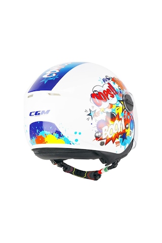 Cgm 261G Mini Comıcs Çocuk Kaskı Beyaz Mavi