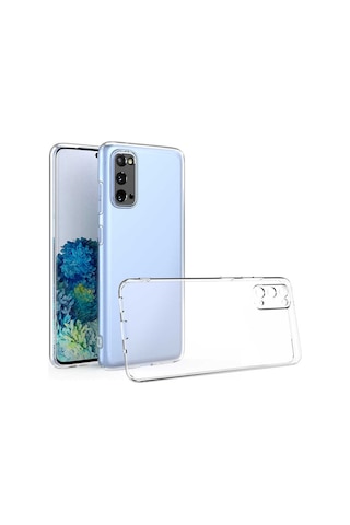 Samsung Galaxy S20 Kılıf Kamera Korumalı Süper Silikon Şeffaf Kılıf