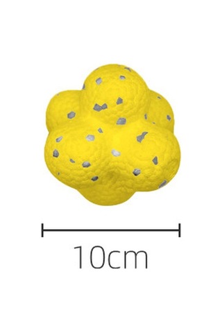 Hangfox Fofos Köpek Oyun Topu, Dayanıklı Ve Diş Tırpanlama Fonksiyonu İle Büyük Irklar İçin Moleküler Top - Sarı, Kolay Tutanak Ve Toplama