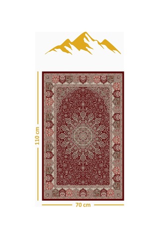 Dijital Baskı Kaymaz Tabanlı Yıkanabilir Püsküllü Seccade Scd0012 Renkli