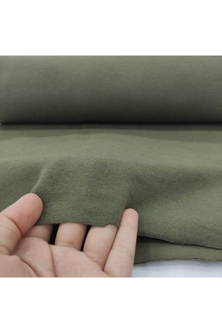 1 1 Bebe Kaşkorse Ribana Kumaş Kumaş Eni: 35 Cm Tüp %95 Pamuk %5 Elastan 070 Haki